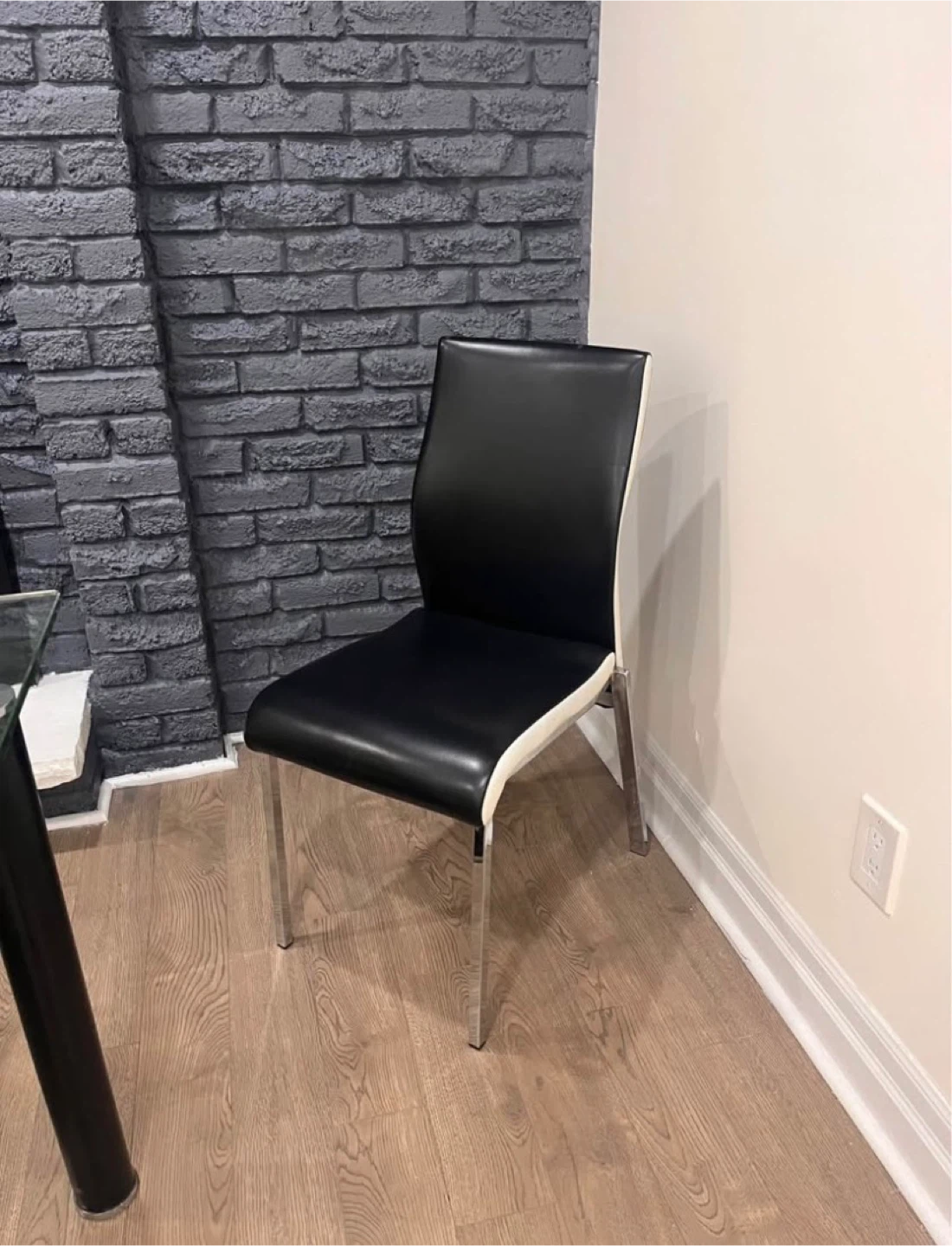 Glass Top Dining Table with 4 Black Chairs - photo 4