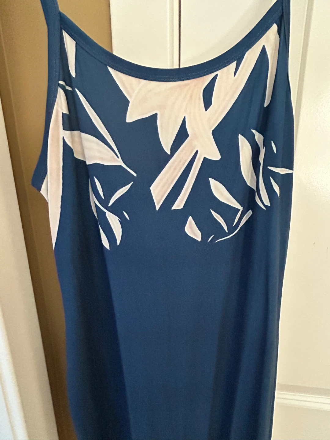 Blue Maxi Dress with Floral Print - photo 2