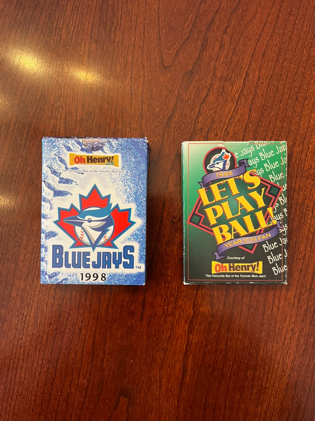 Toronto Blue Jays Cards Courtesy of Oh Henry 1995 and 1998 years