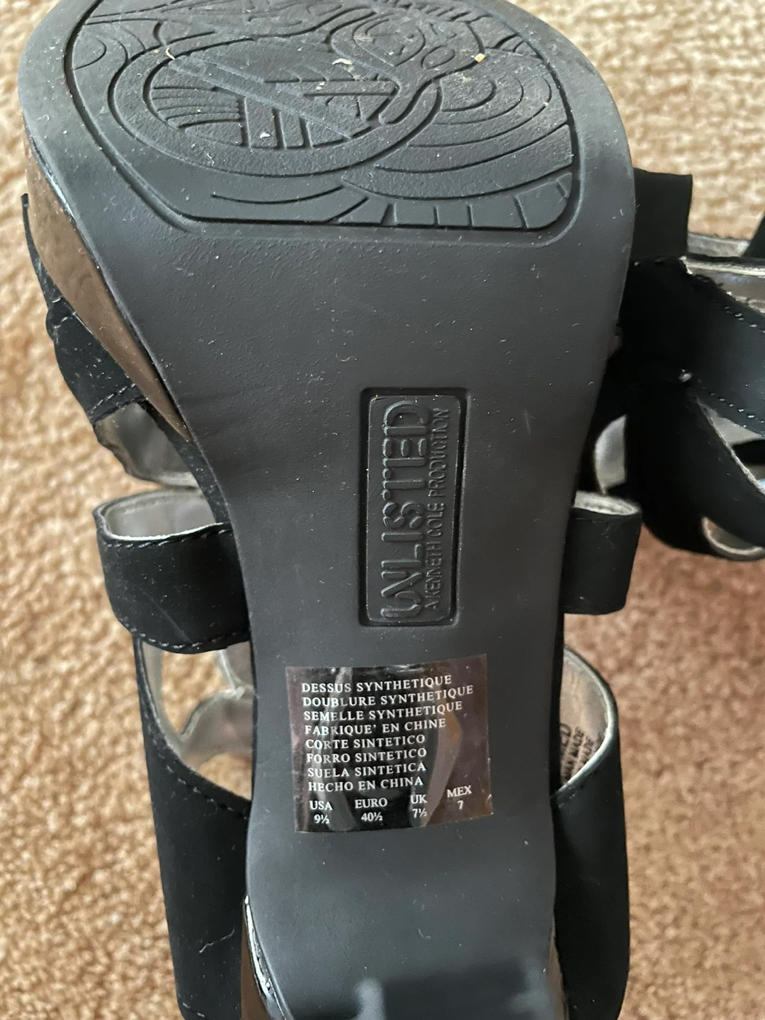 Unlisted Kenneth Cole Black Strappy Heels - photo 2