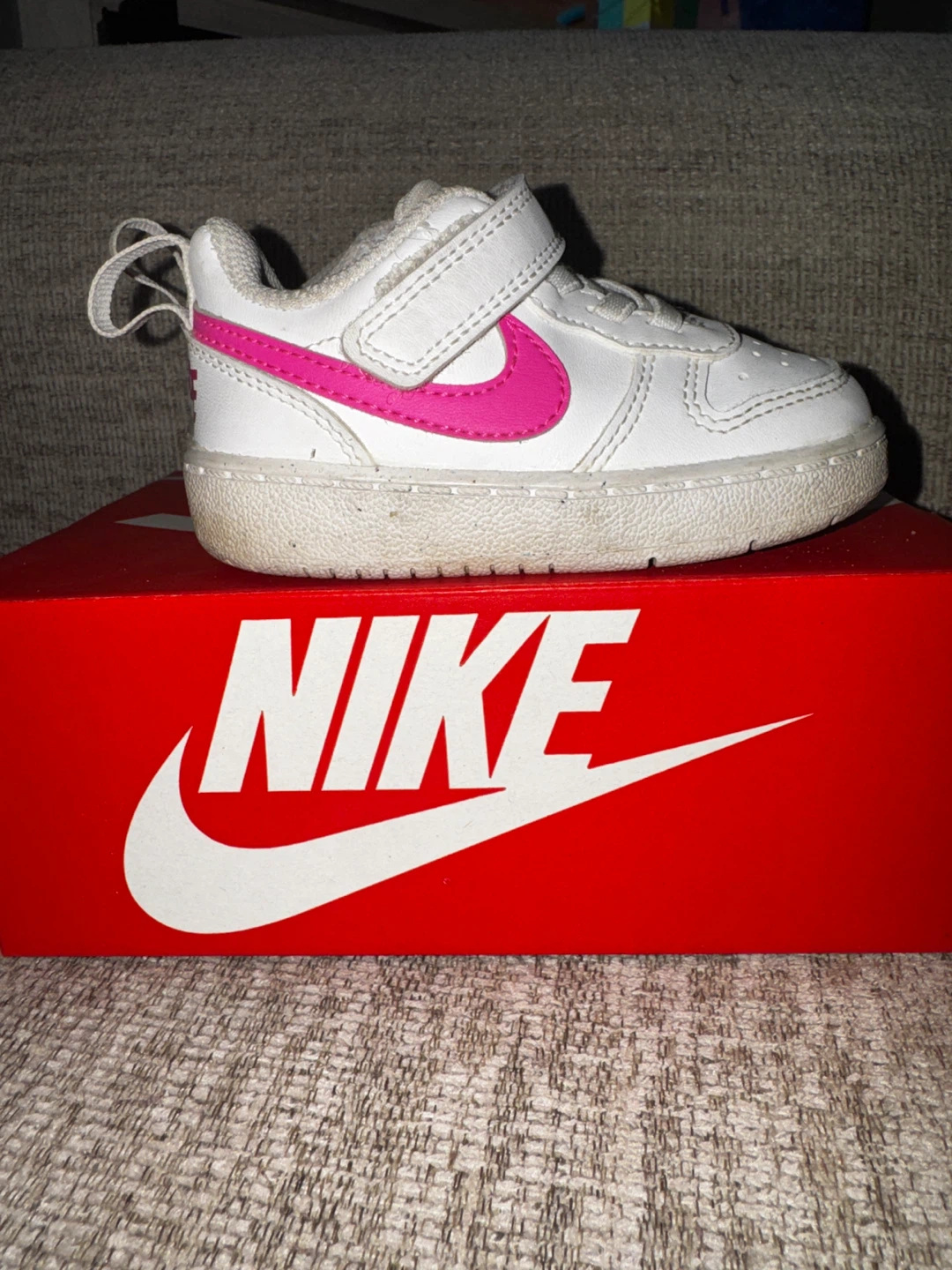 Nike Infant Court Borough Low 2 Shoes - White/Pink (5C)