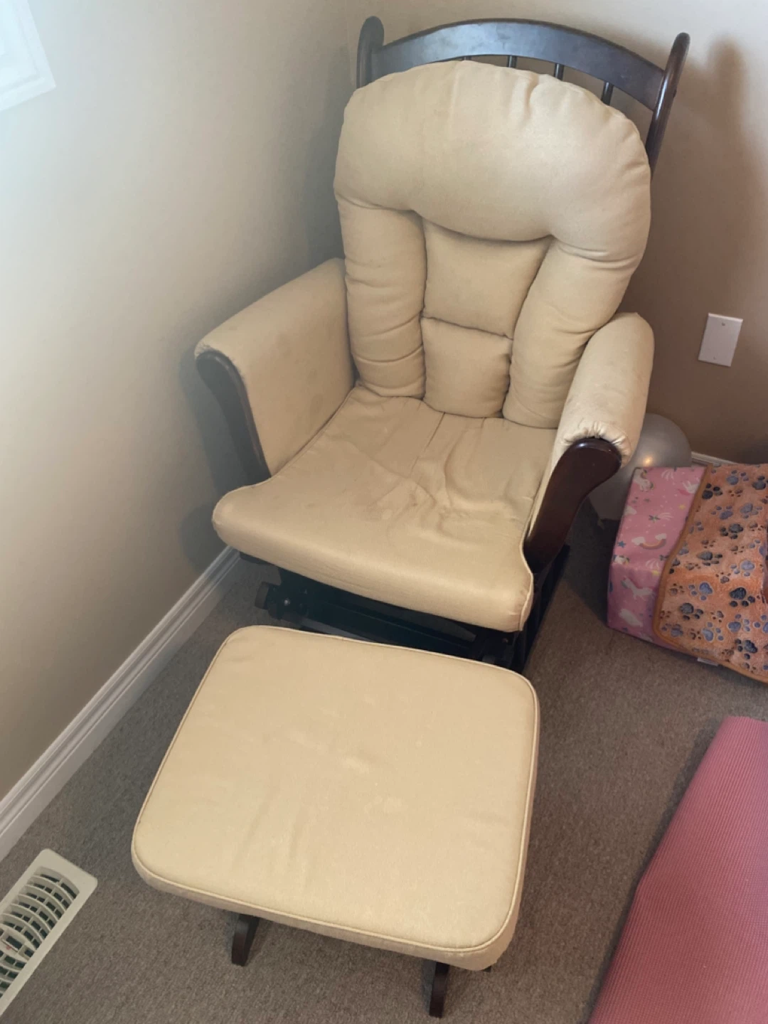 Nursery Rocking Chair and ottoman