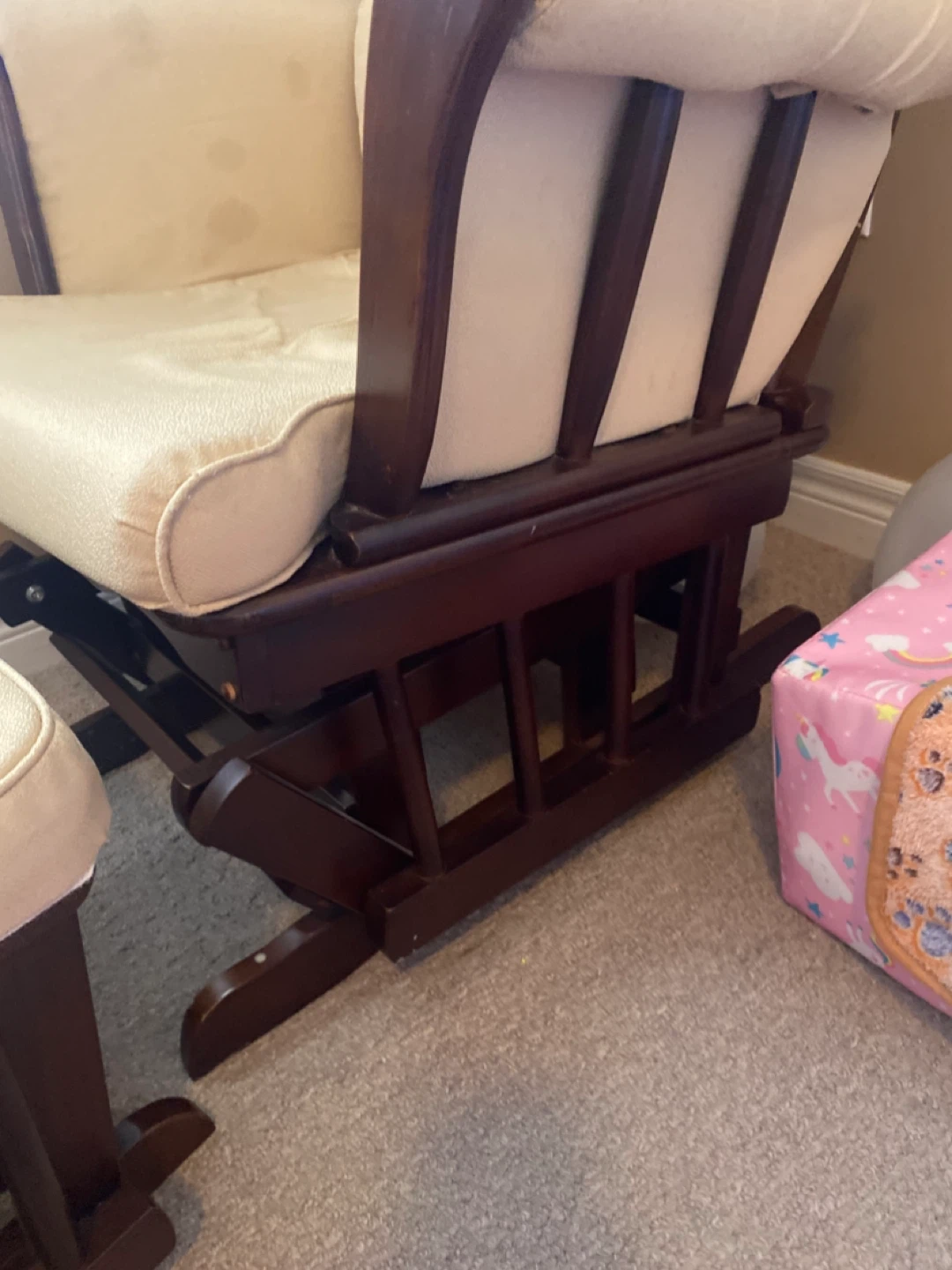 Nursery Rocking Chair and ottoman - photo 4