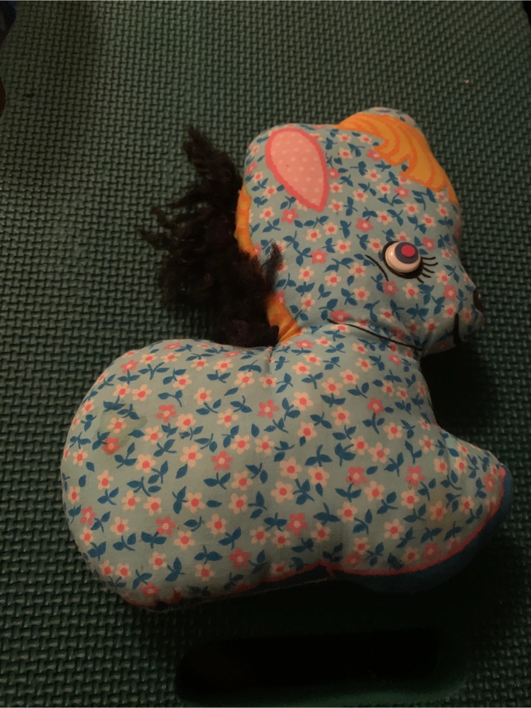 Blue Floral Plush Pony Toy ⚽