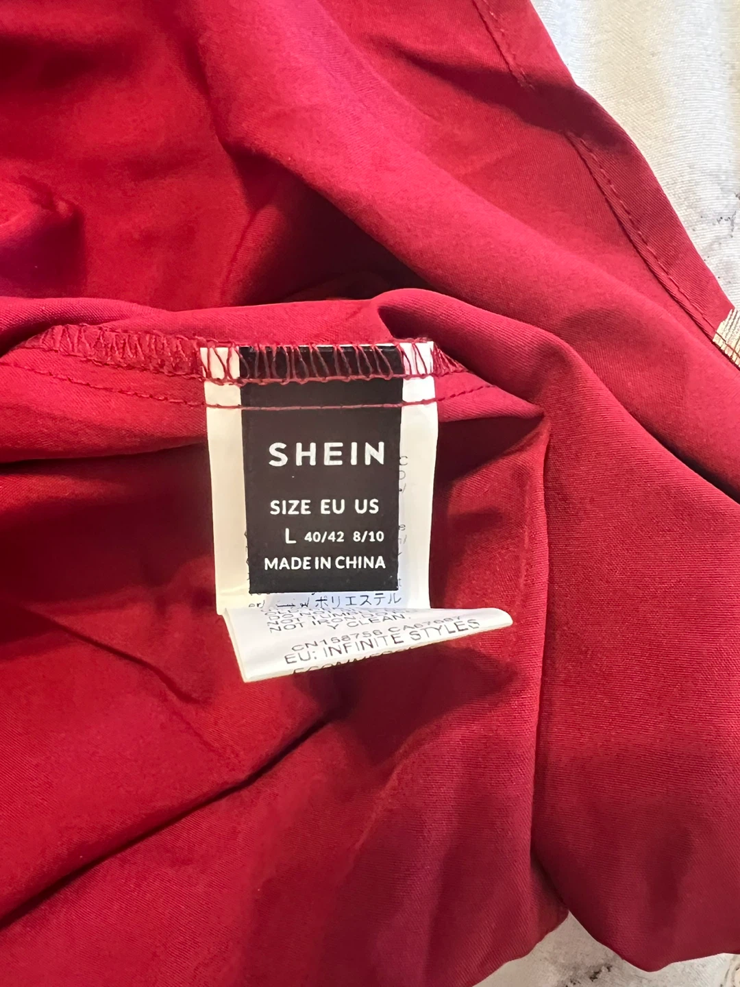 SHEIN Red Polka Dot Dress - Size L - photo 3