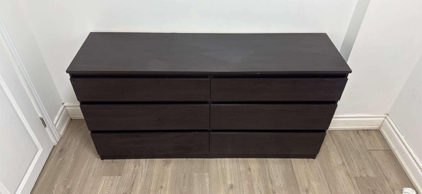 Dark Brown 6-Drawer Dresser - photo 3