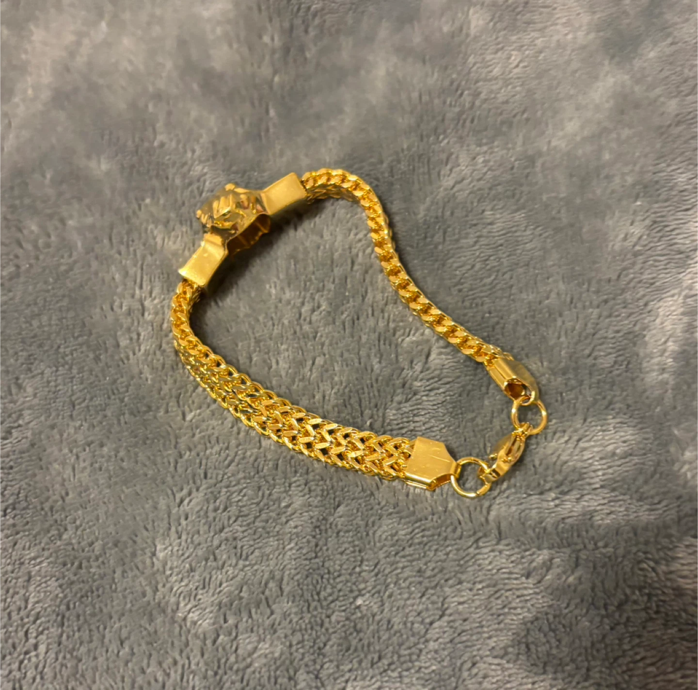 Gold Plated Lion Head Bracelet - photo 3
