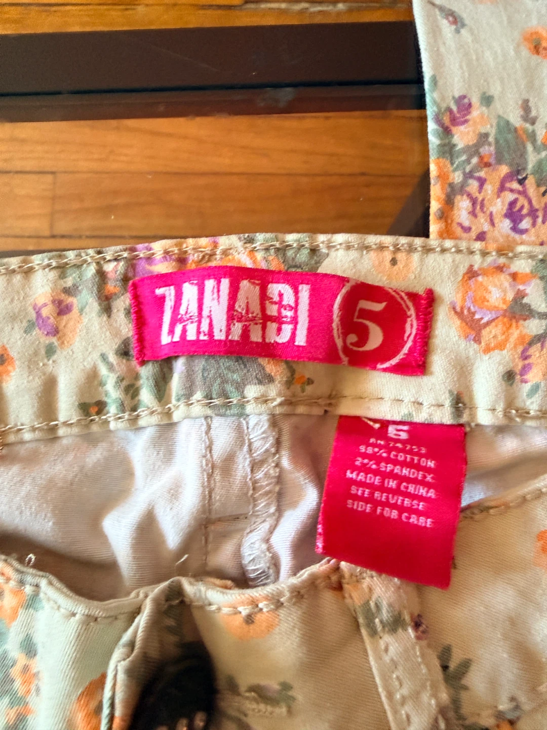 Zanadi Girls Floral Skinny Jeans Size 5 - photo 3