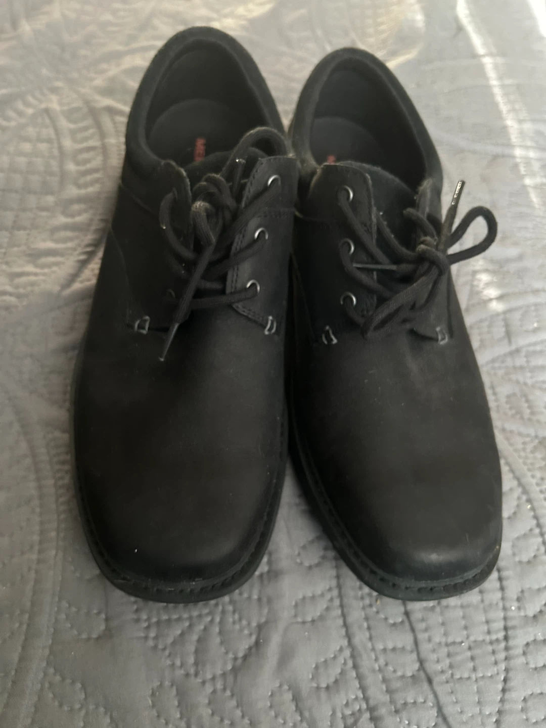 Merrell Men’s Black Leather Dress Shoes – Size 12W - photo 2