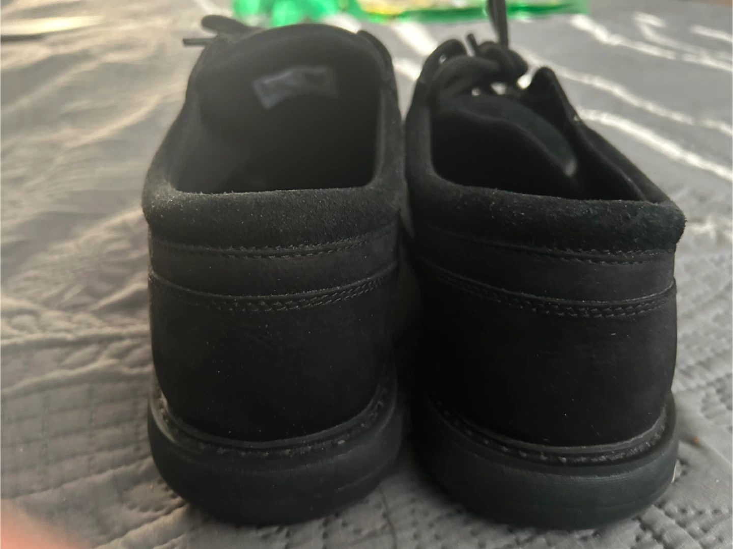 Merrell Men’s Black Leather Dress Shoes – Size 12W - photo 3