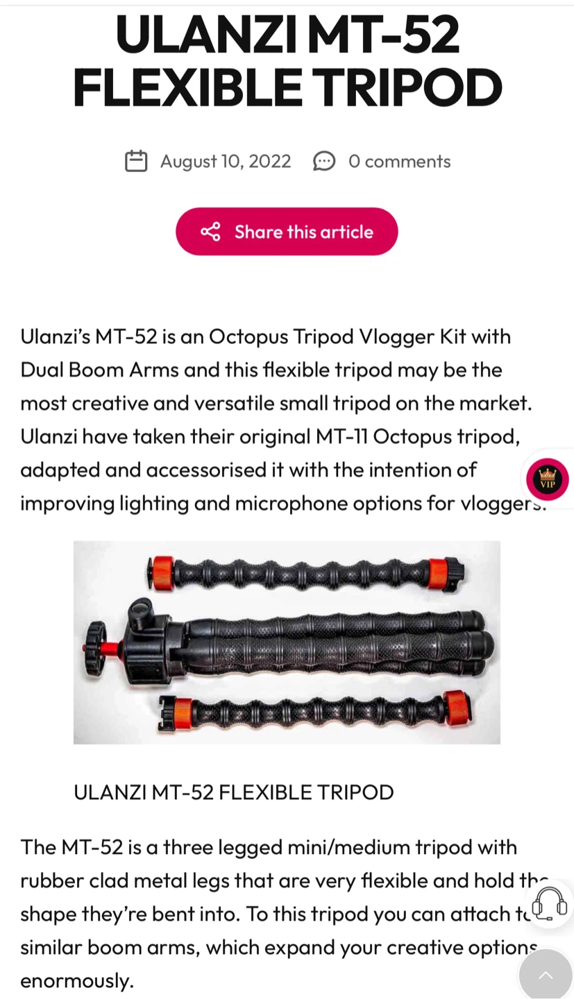 Ulanzi MT-52 Flexible Tripod - photo 4