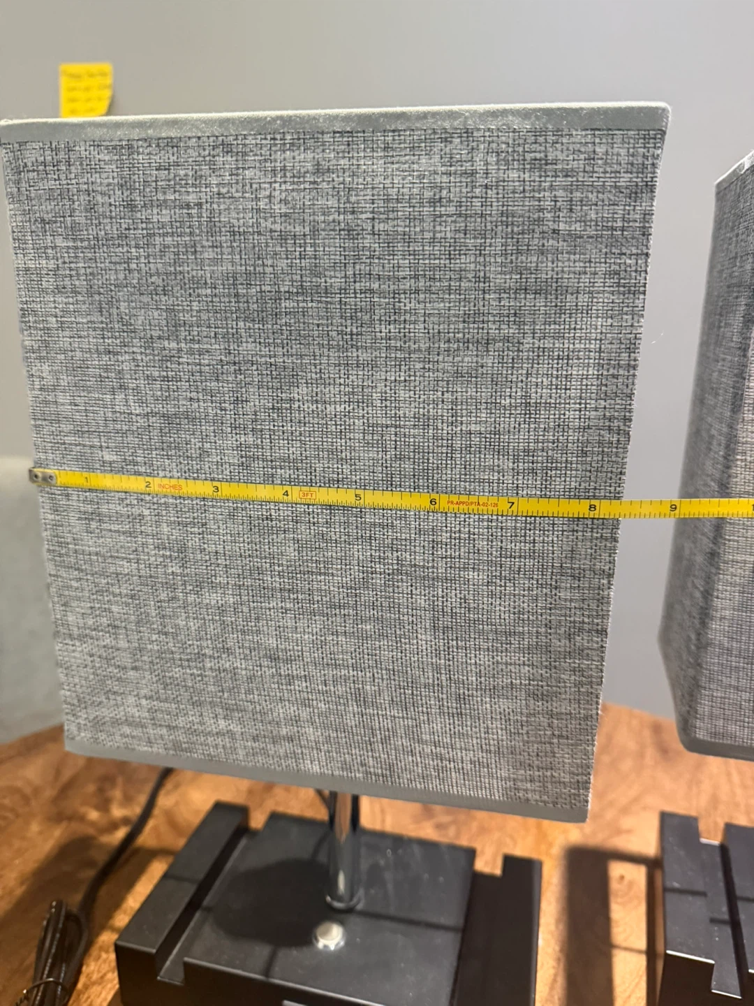 Set of 2 Grey Fabric Table Lamps - photo 3