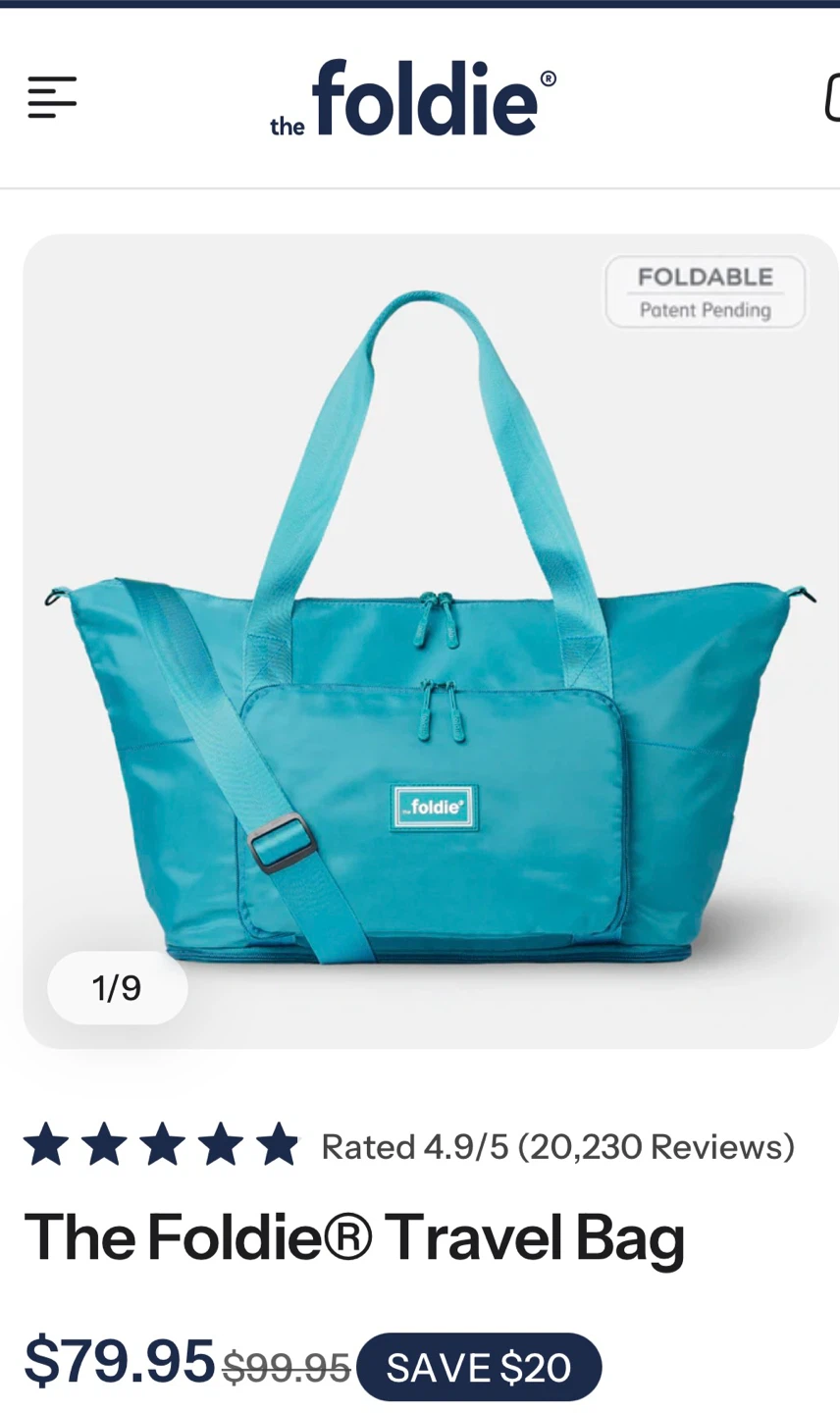 The Foldie® Travel Bag - Teal - photo 2