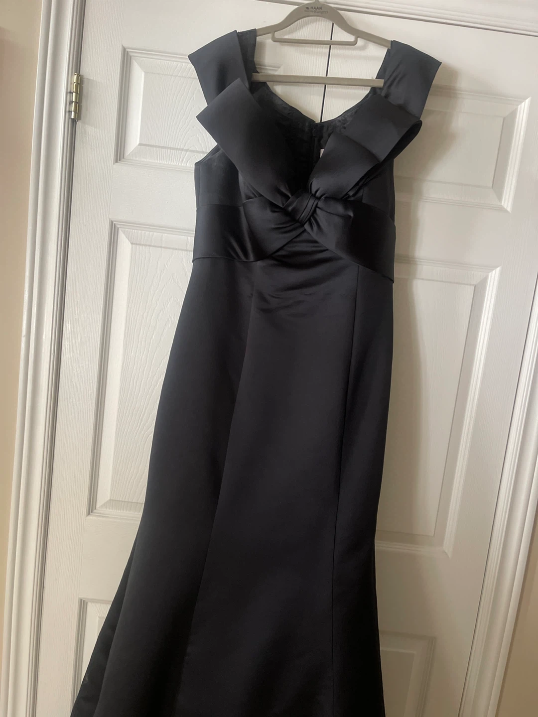 Black Formal Gown with Bow Detail