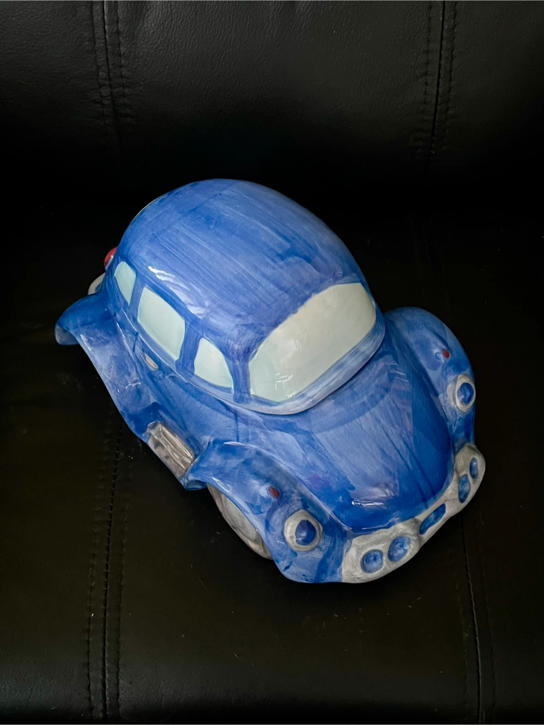 🧡Blue Ceramic Volkswagen Beetle Cookie Jar