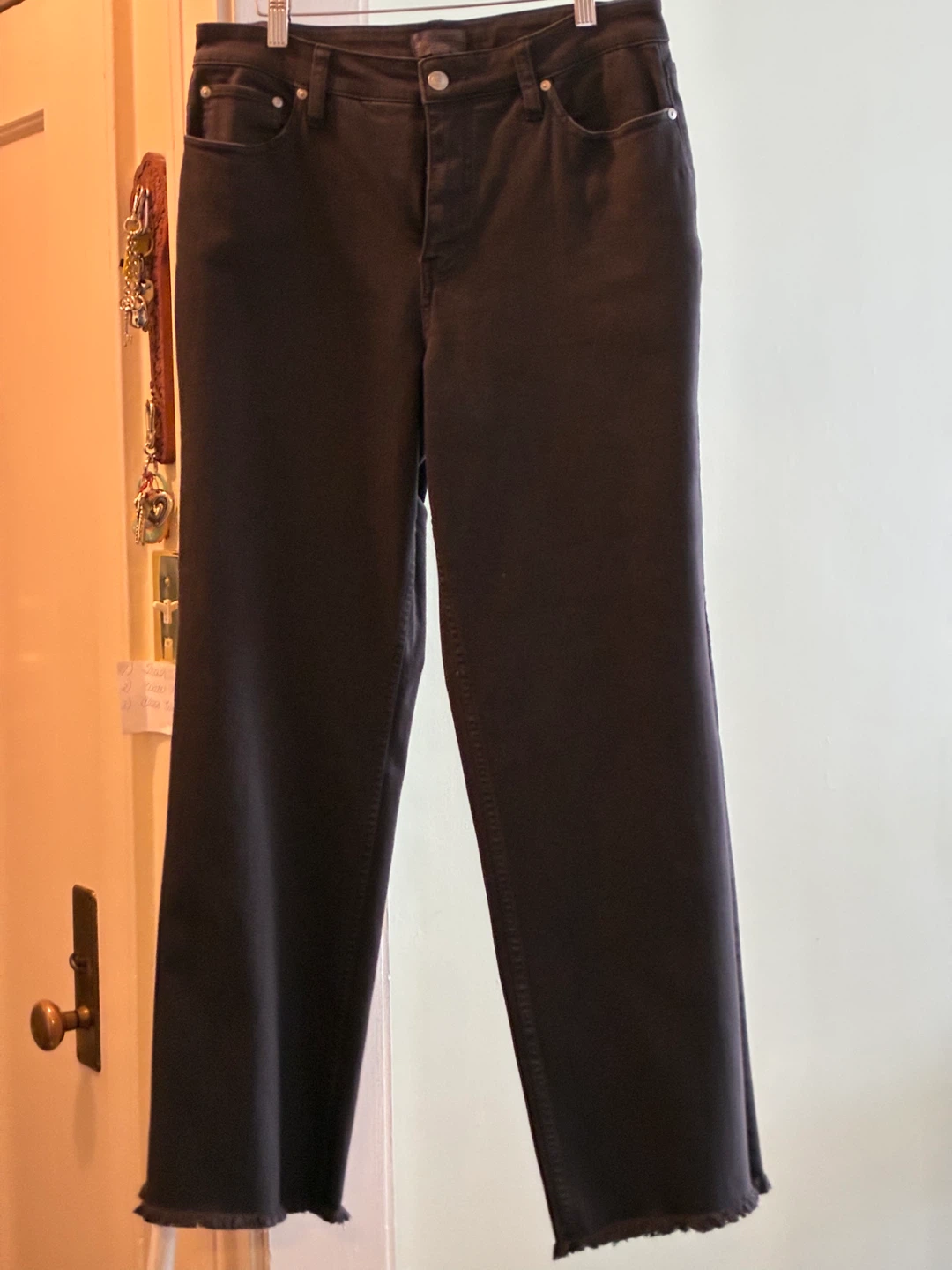 Black Candace Cameron Bure Women's Frayed Hem Jeans - Size 8