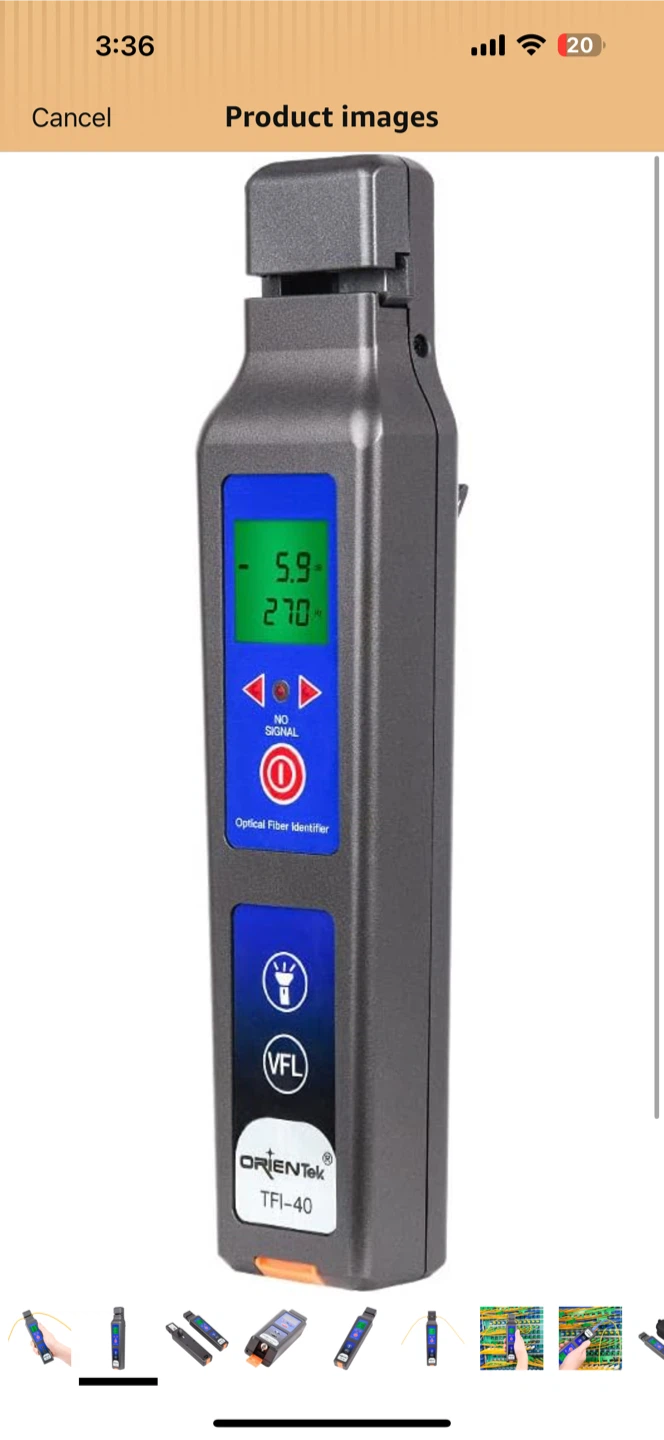 ORIENTek TFI-40 Optical Fiber Identifier VFL - photo 2