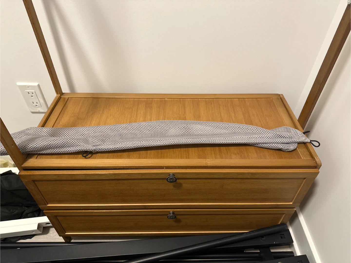 Wooden Garment Rack with Drawers - photo 2