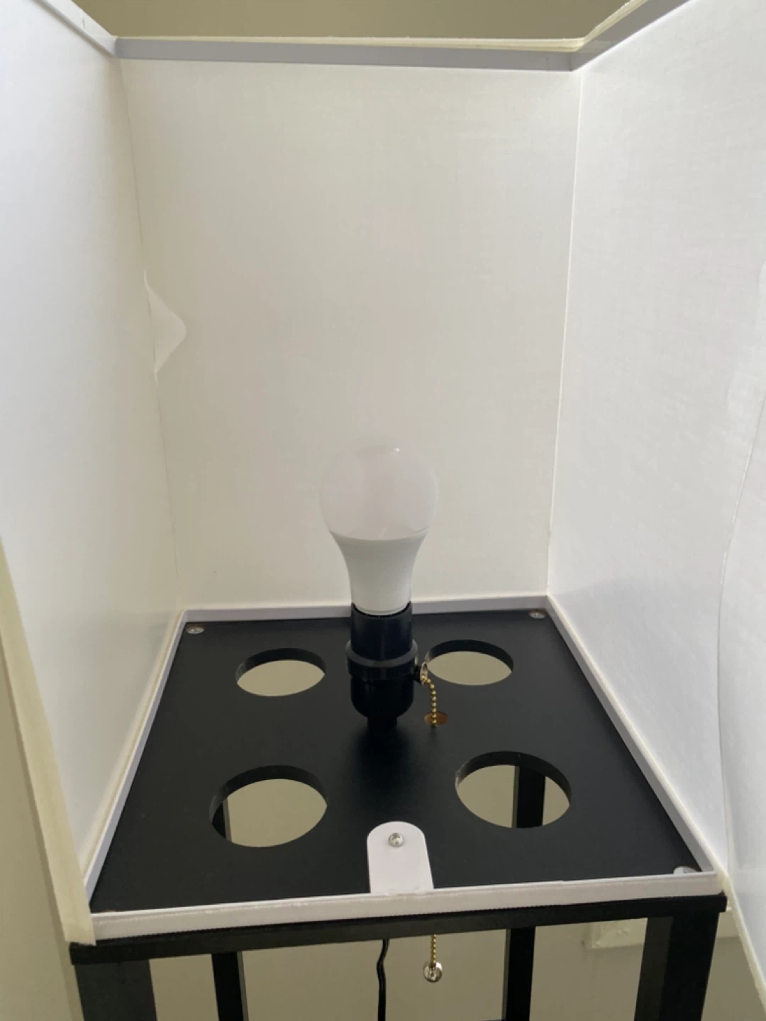 Modern Black Floor Lamp with Shelves - photo 2