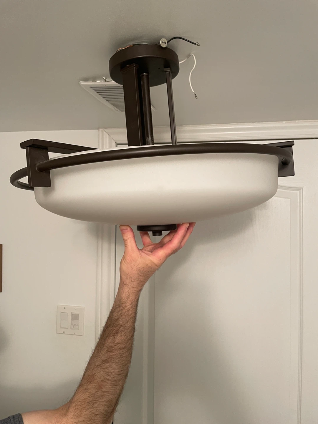 Set of 3 Ceiling Light Fixtures - Brown - photo 4