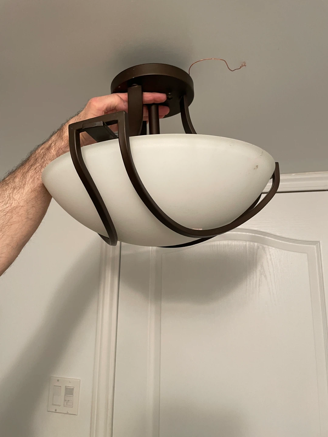 Set of 3 Ceiling Light Fixtures - Brown - photo 5