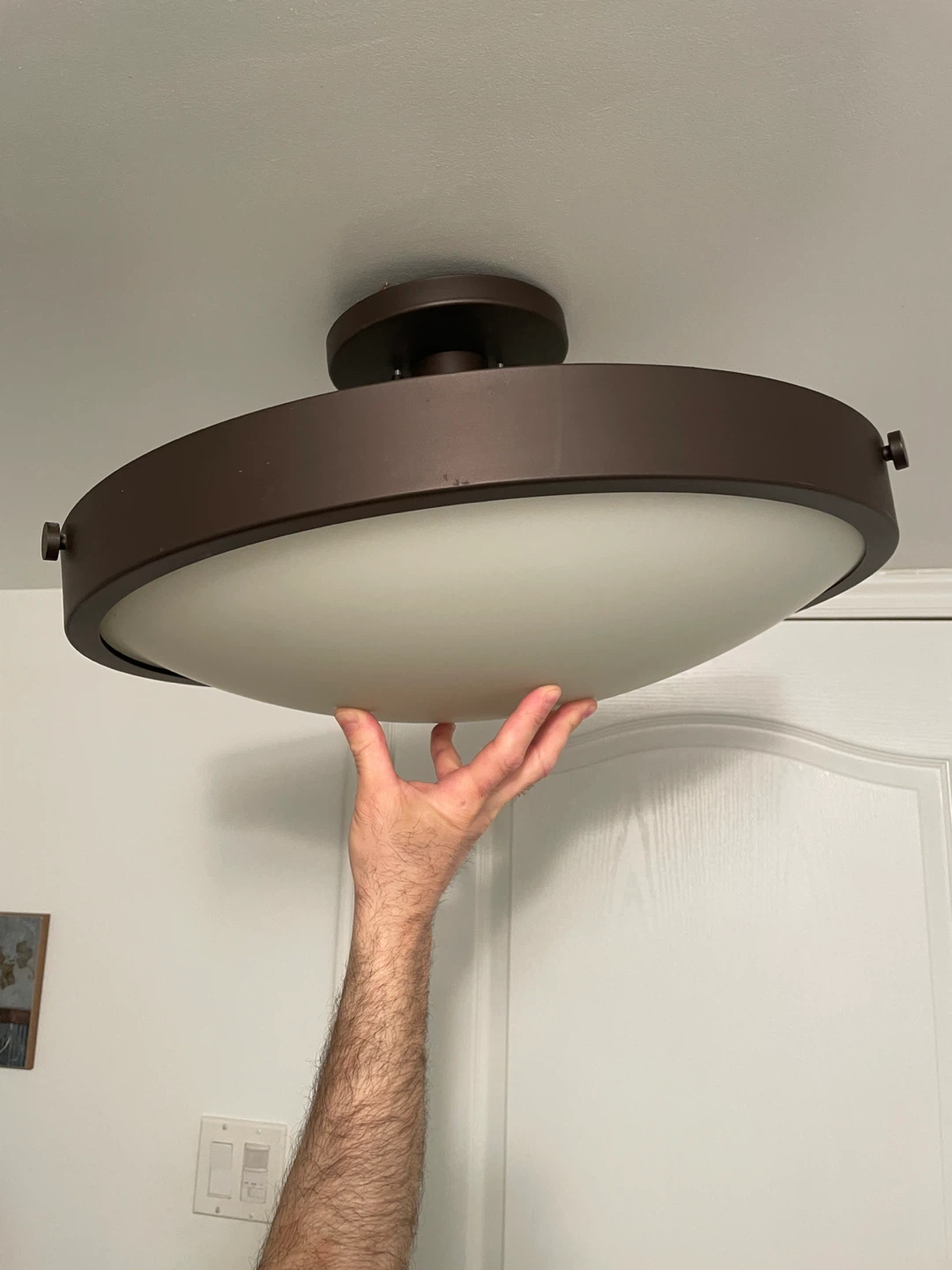 Set of 3 Ceiling Light Fixtures - Brown