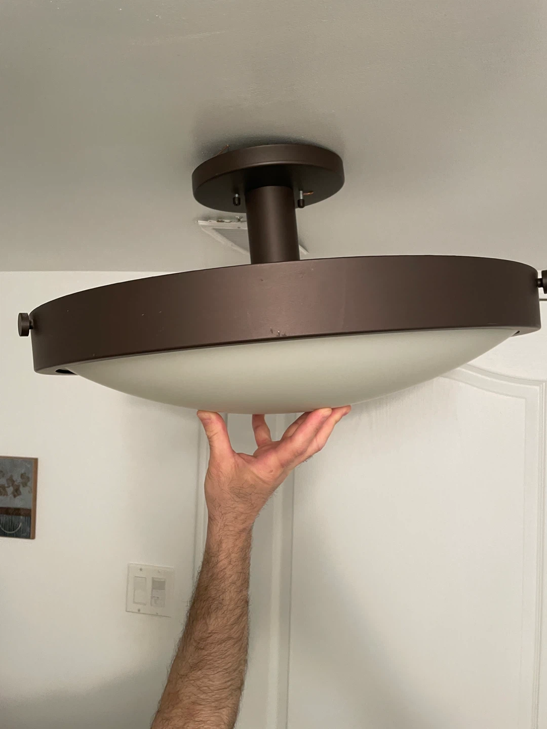 Set of 3 Ceiling Light Fixtures - Brown - photo 2