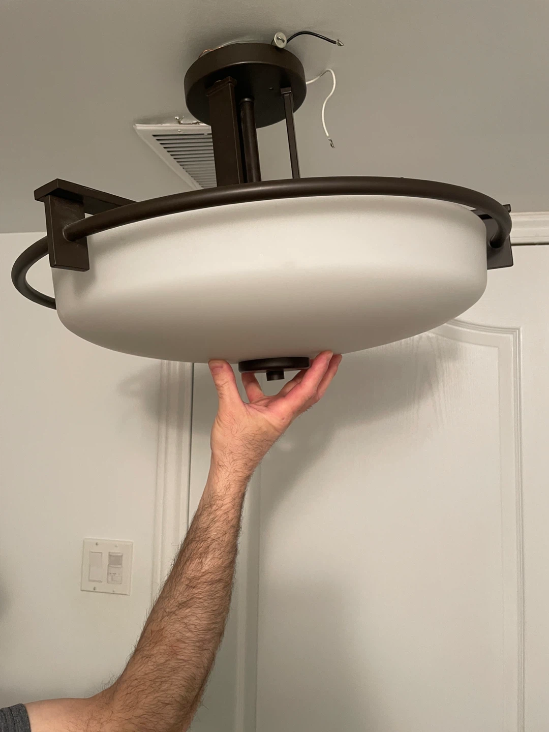 Set of 3 Ceiling Light Fixtures - Brown - photo 3