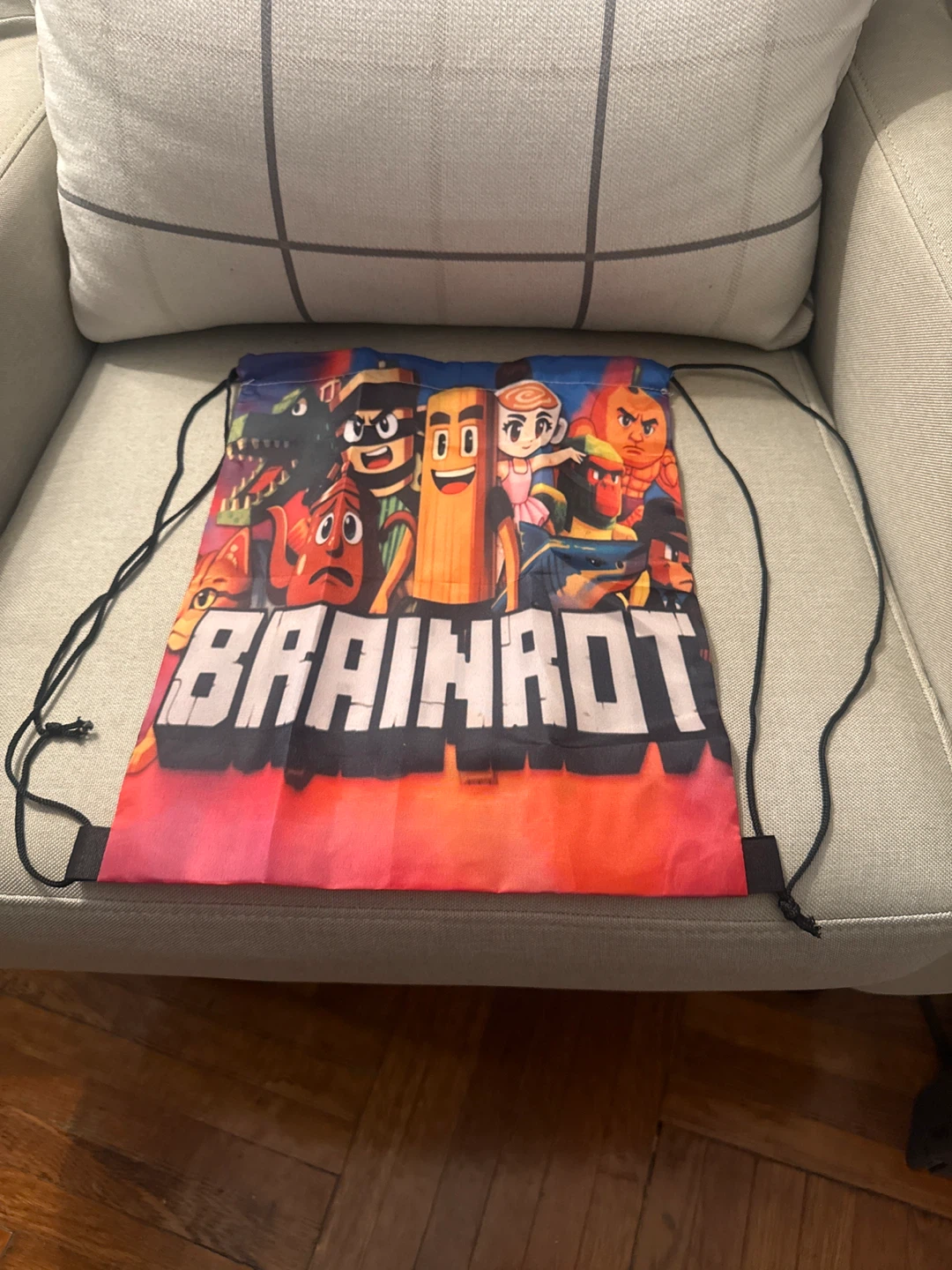 Brainrot Drawstring Bag 🧡