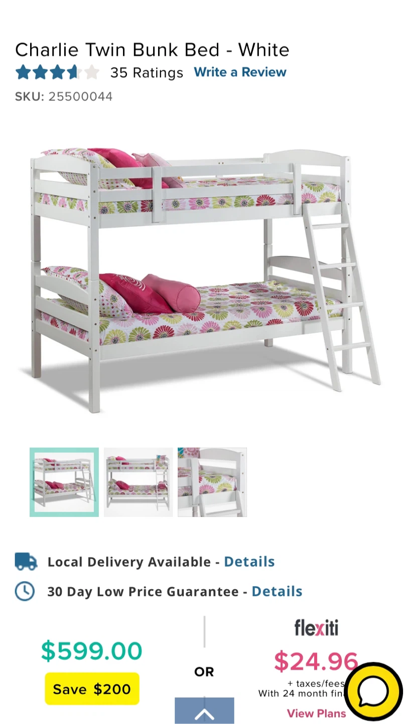 twin bunk bed