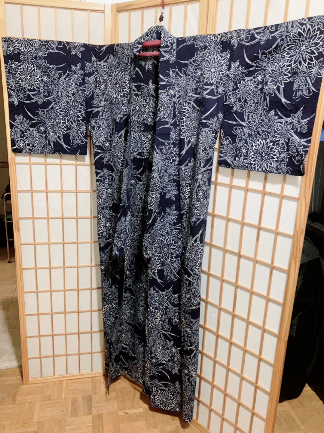 Navy Blue Floral yukata only