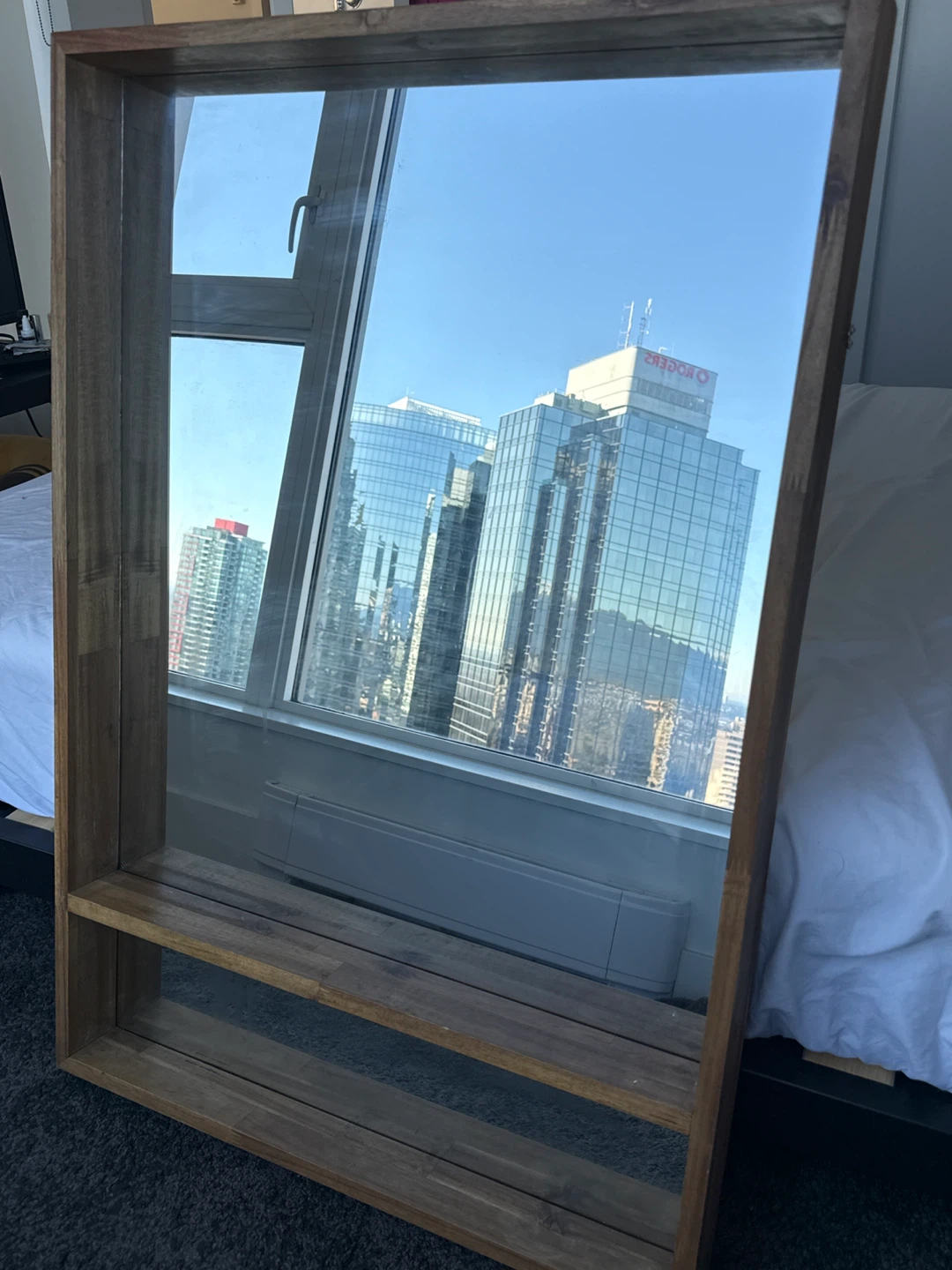 24x36 Hanging Wood Mirror