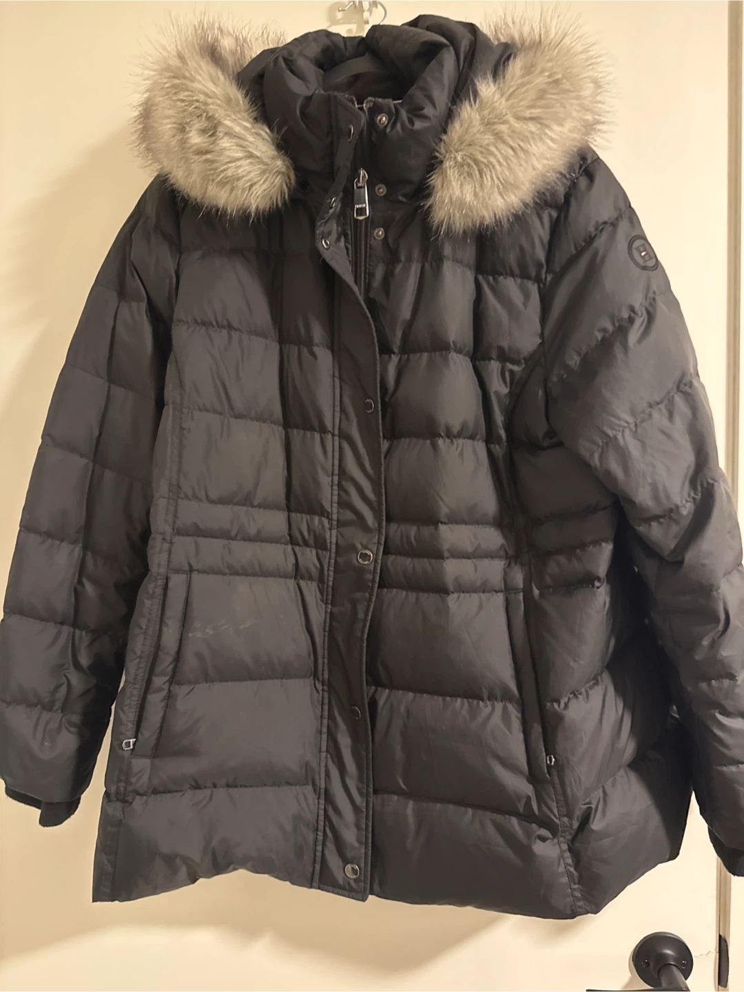 Tommy Hilfiger Puffer Coat with Fur Hood