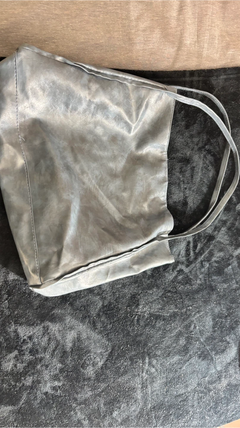 Blue Faux Leather handbag