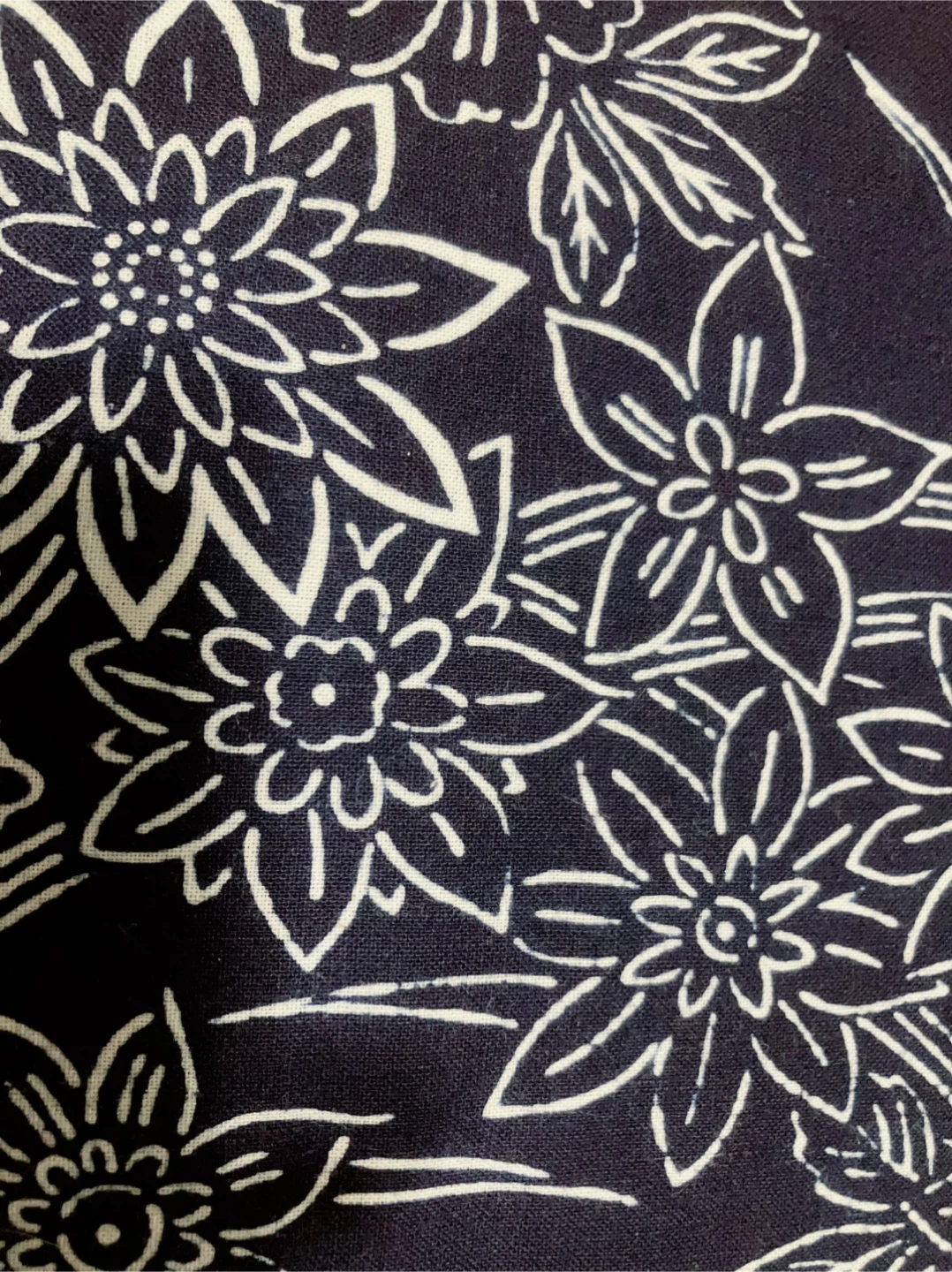 Navy Blue Floral yukata only - photo 2