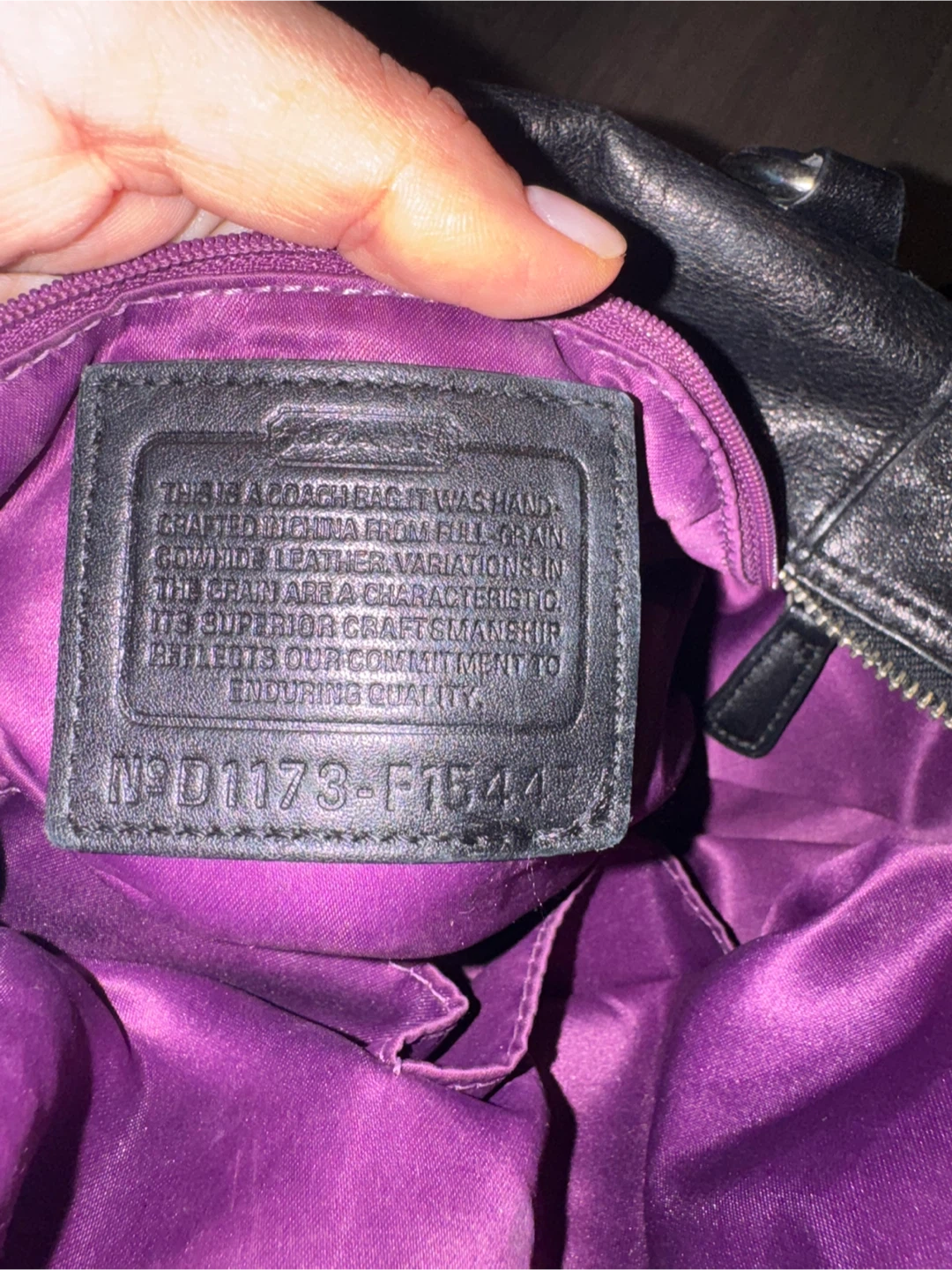Black Leather Coach Satchel Handbag - photo 3