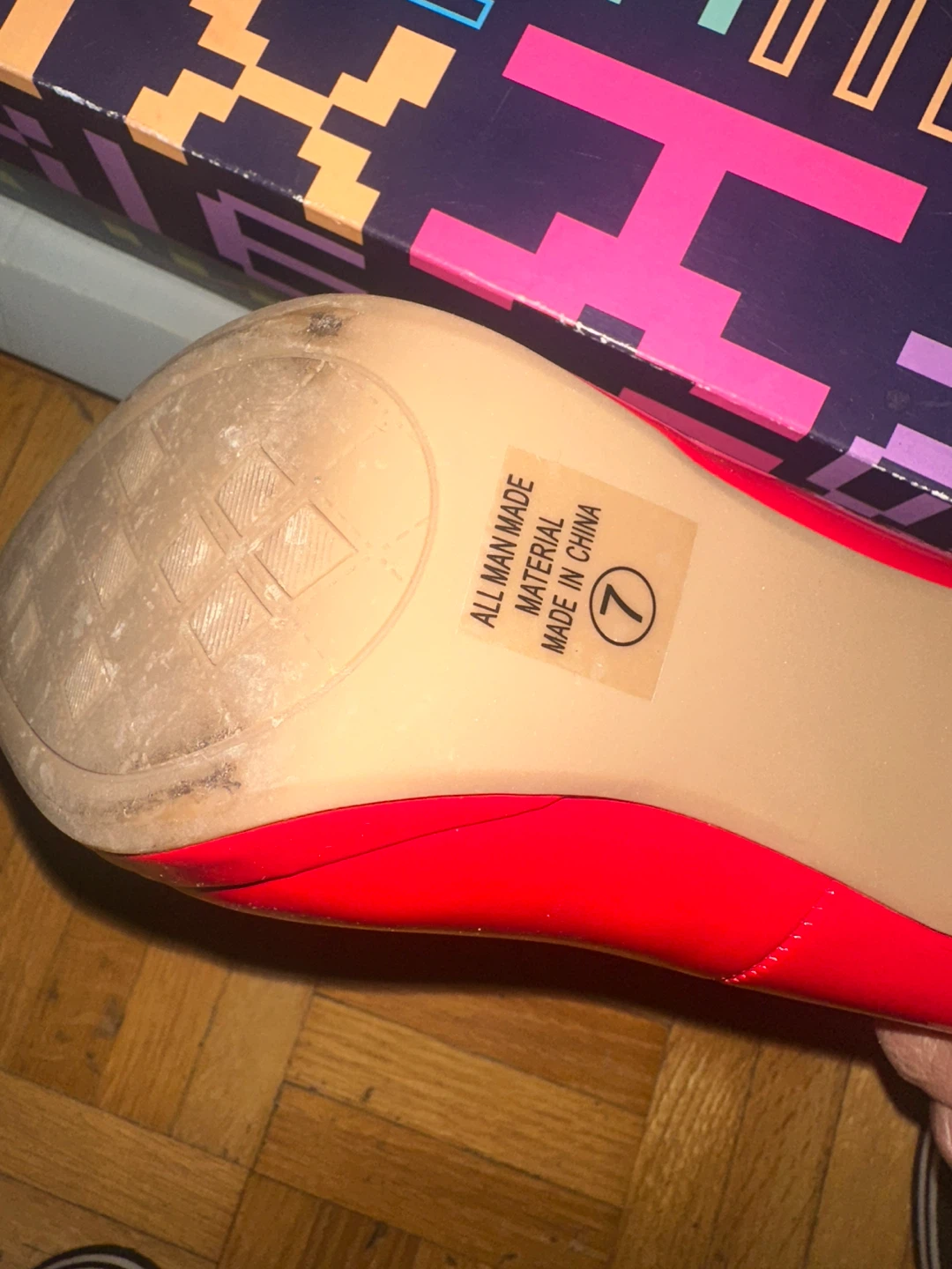 Red Patent Mary Jane Heels - Size 7 - photo 3