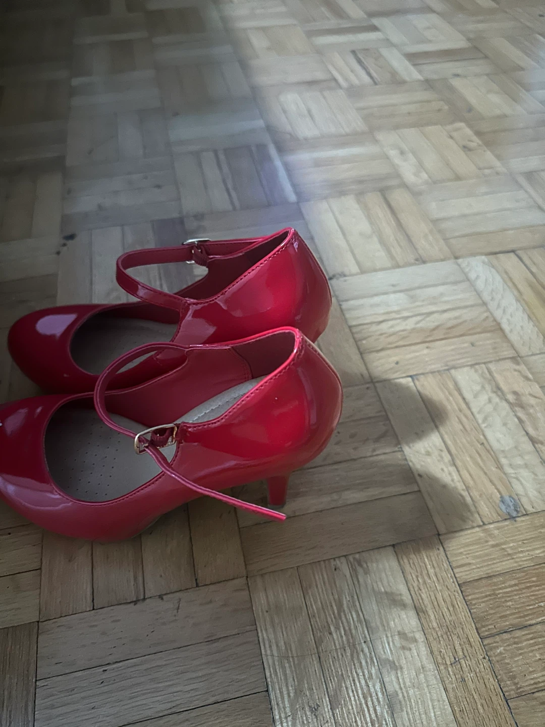 Red Patent Mary Jane Heels - Size 7 - photo 4