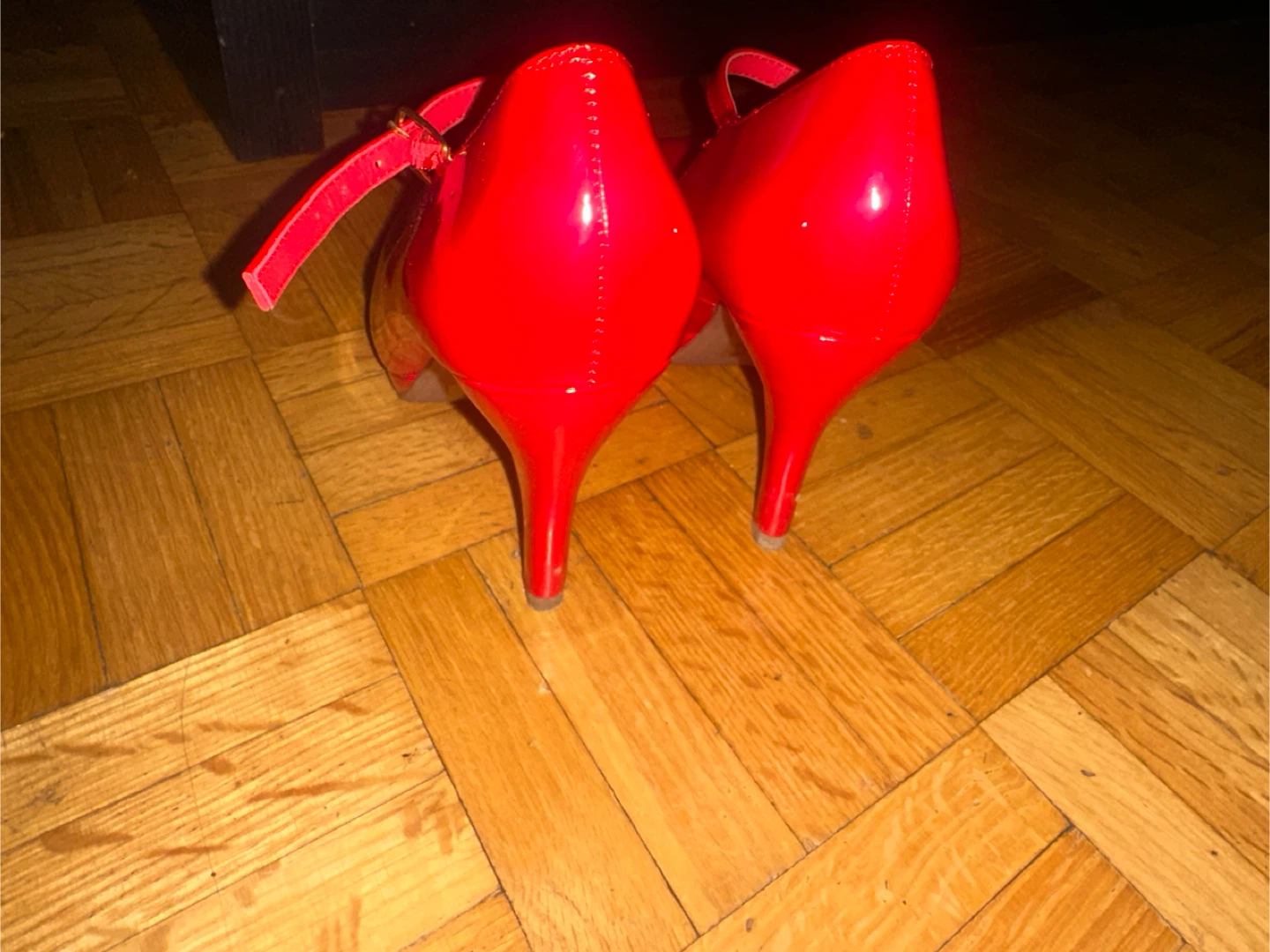 Red Patent Mary Jane Heels - Size 7