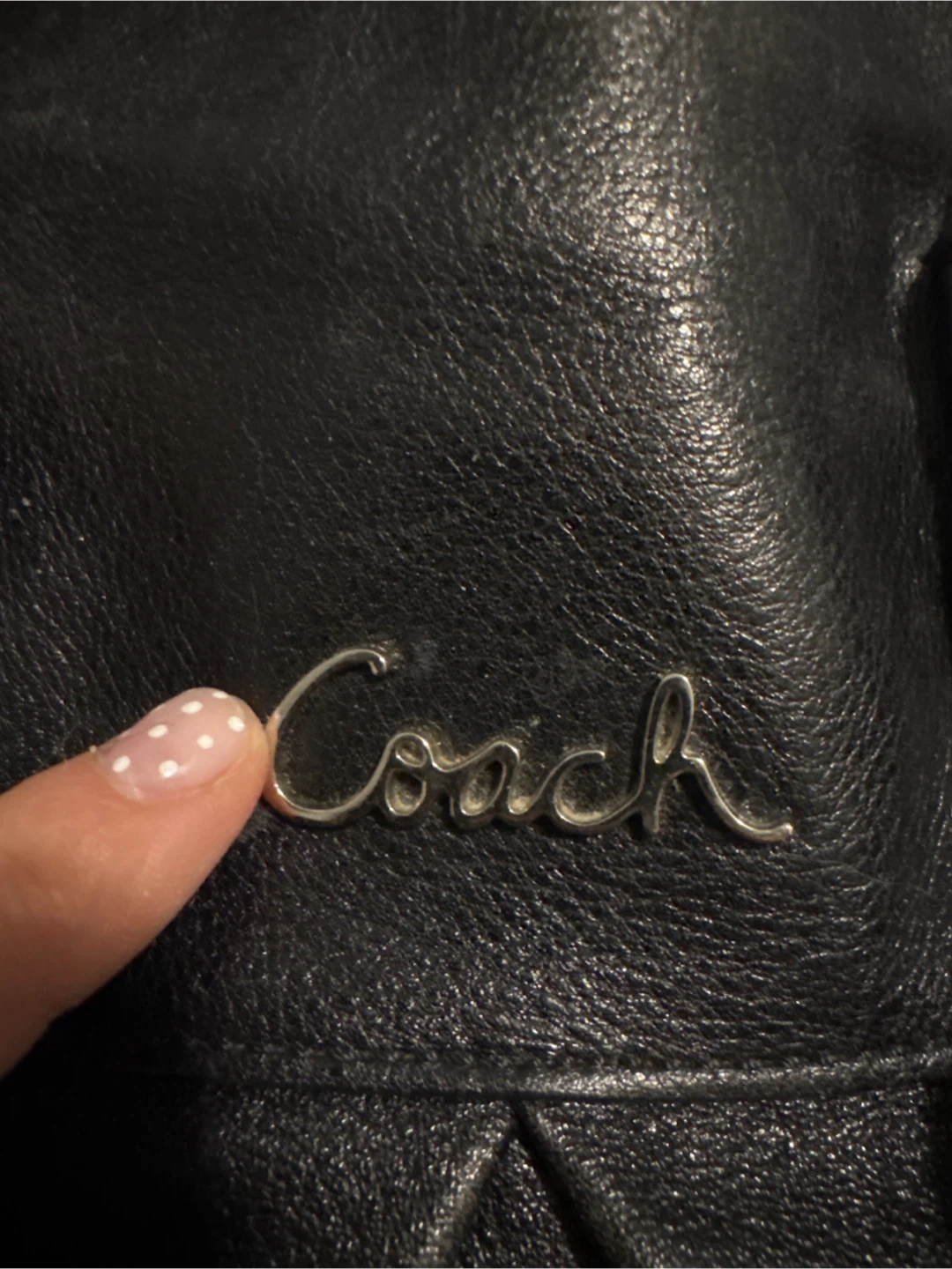Black Leather Coach Satchel Handbag - photo 4