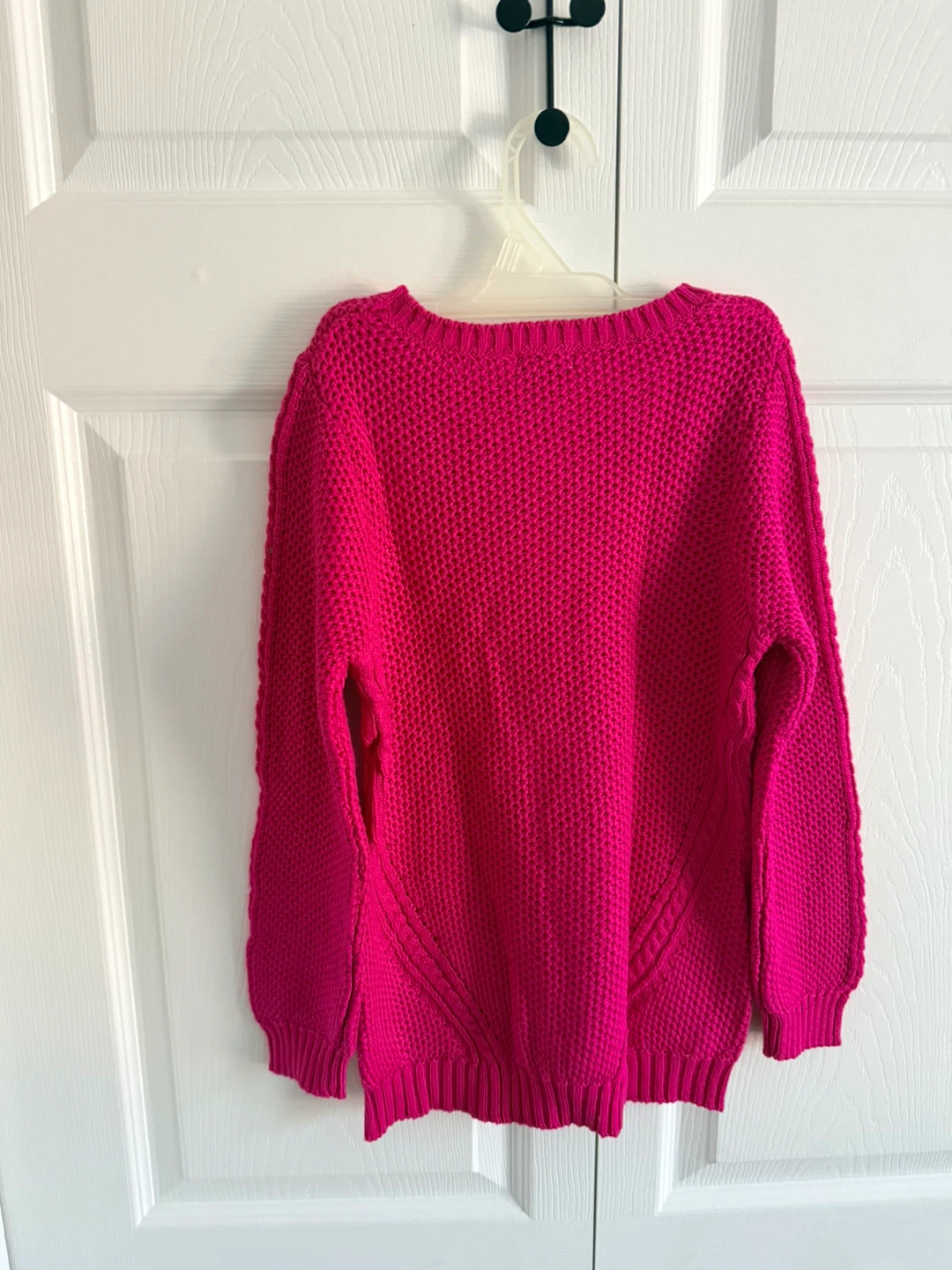 Calvin Klein Jeans Pink Cable Knit Sweater Size 6 - photo 4