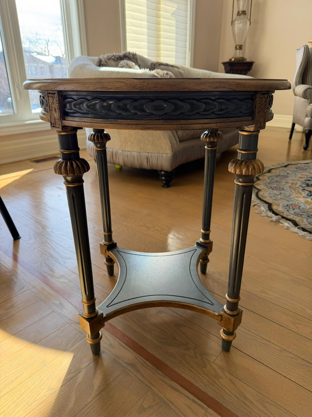 Hellinger Royal Pastel Blue Round Side Table