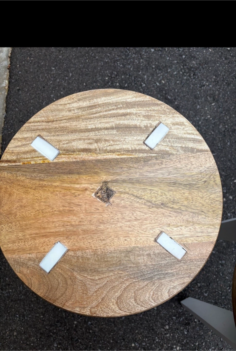 Set of 3 Round Wooden Stools - photo 3