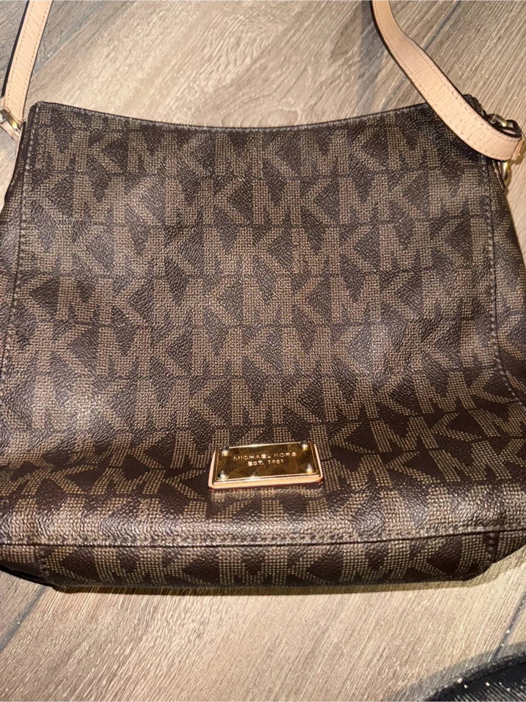 Michael Kors Brown Monogram Shoulder Bag