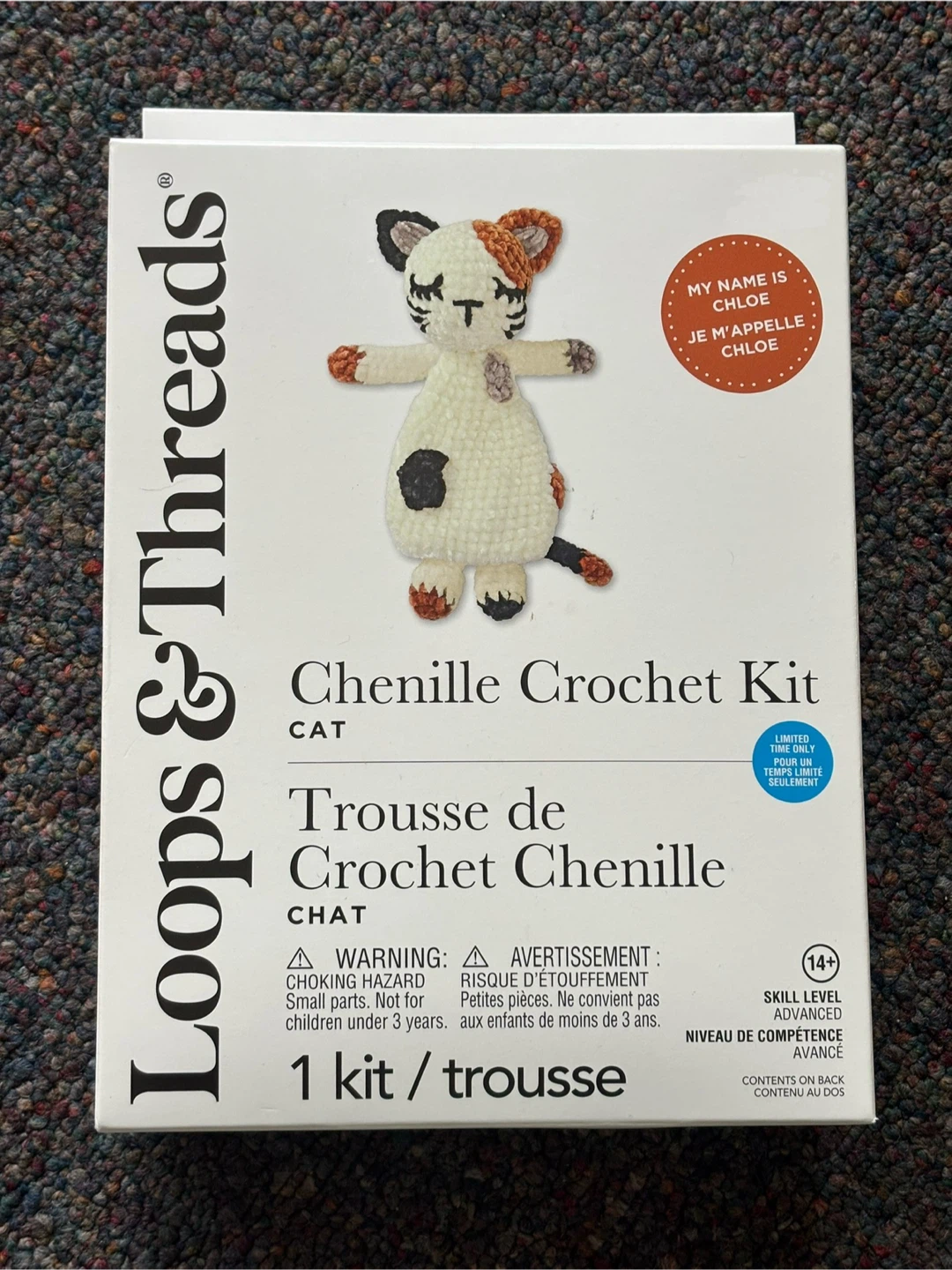 Loops & Threads Chenille Crochet Kit - Chloe Cat