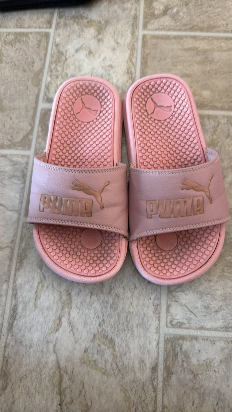 Puma pink slide sandals size 1