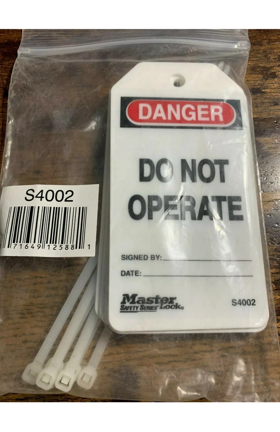 Master Lock Safety Series S4002 Lockout Tagout Tags