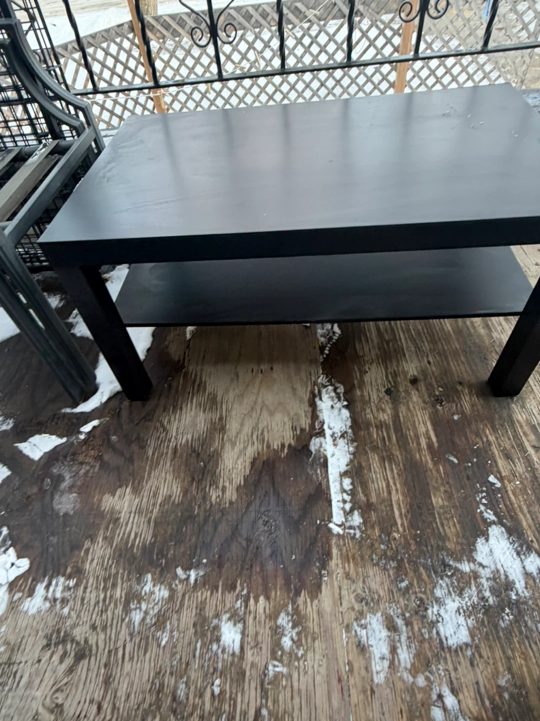 IKEA Black Coffee Table with Shelf
