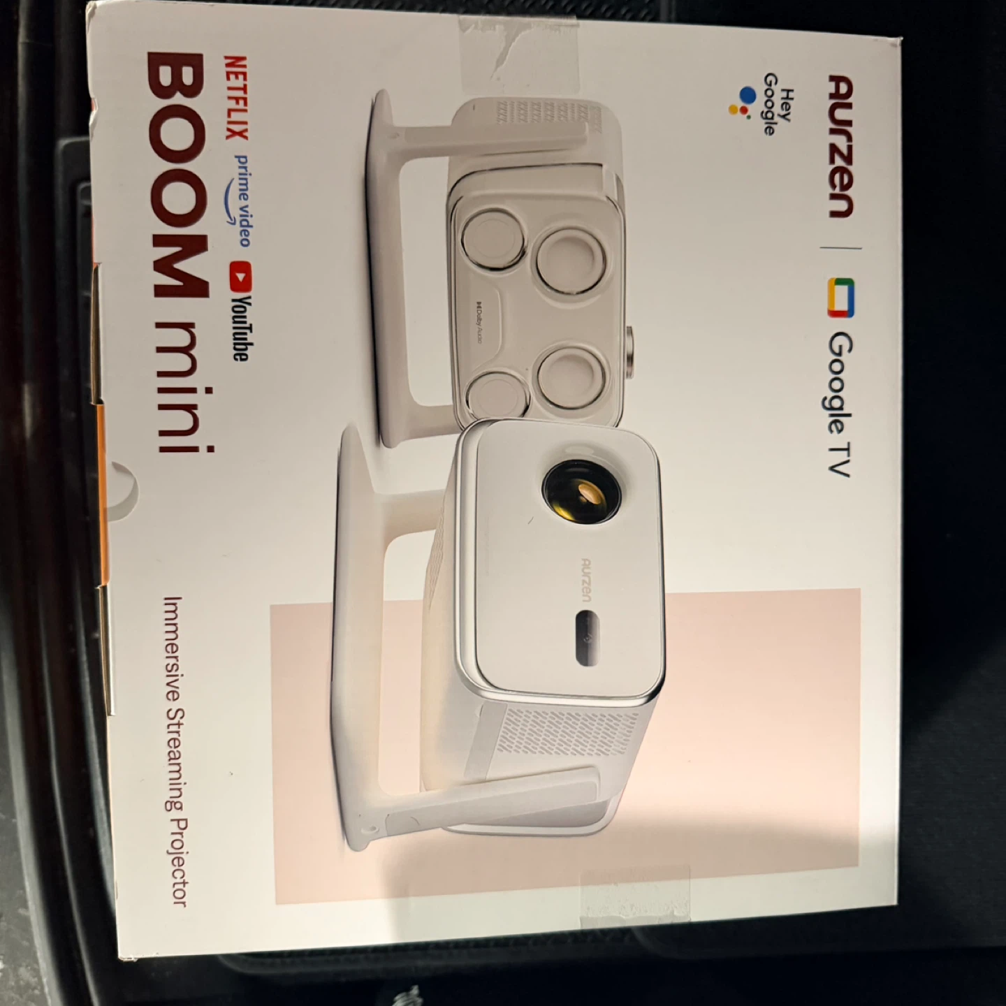 Brand New Sealed Aurzen BOOM mini Google TV Projector