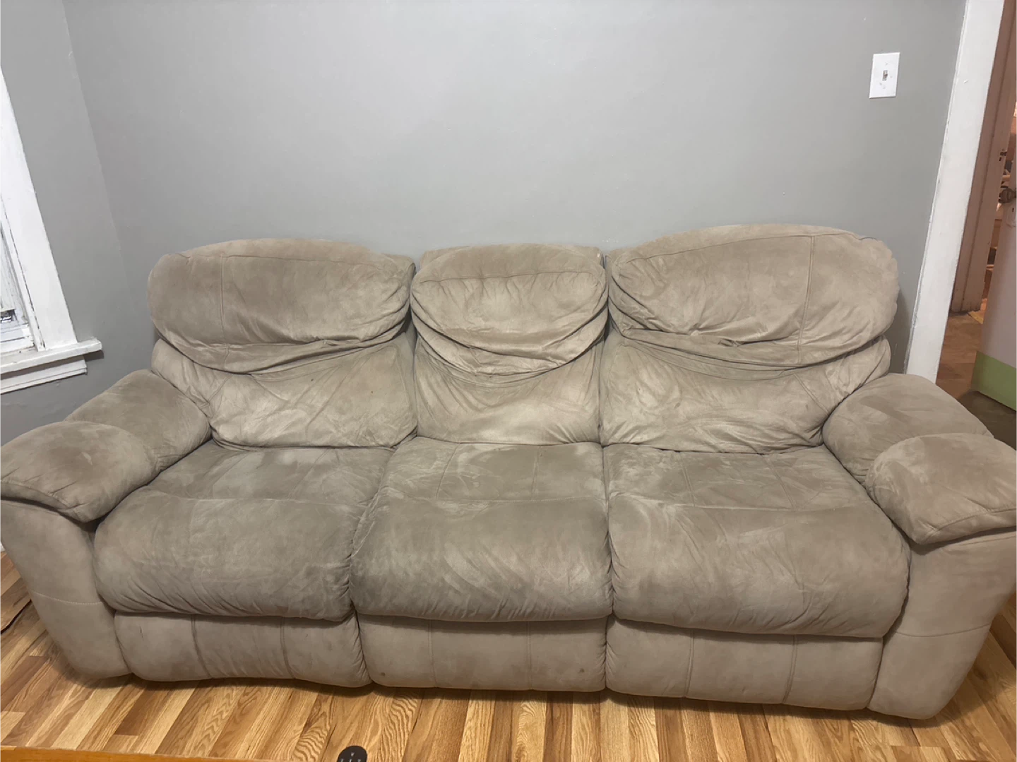Tan Reclining Sofa